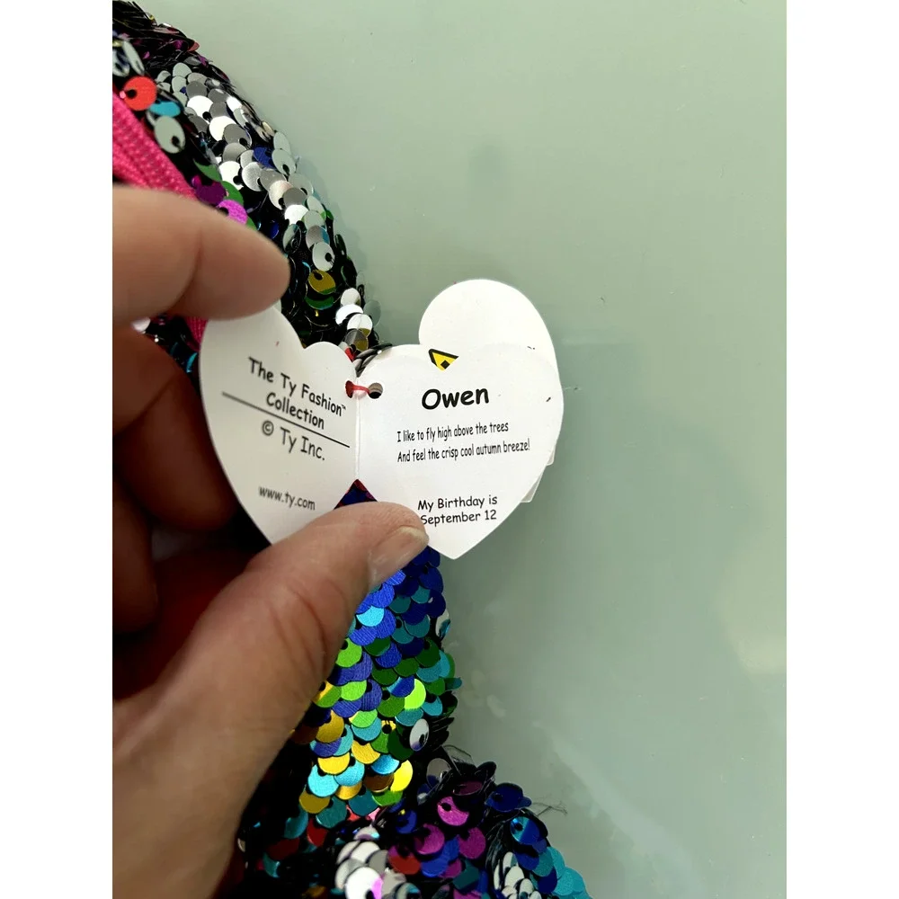 TY Flippables Sequin Owen the Owl Backpack for Kids, 10-in Tall - Picture 7 of 7